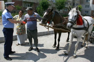 Pietonii, biciclistii si  carutasii, la control