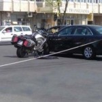 Oneşti: Un motociclist a intrat in coliziune cu un autoturtism